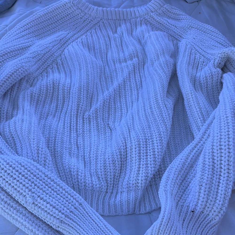 American Apparel White Crew Neck Sweater